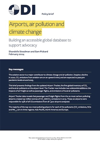 Airports, air pollution and climate change: Building an accessible global database to support advocacy